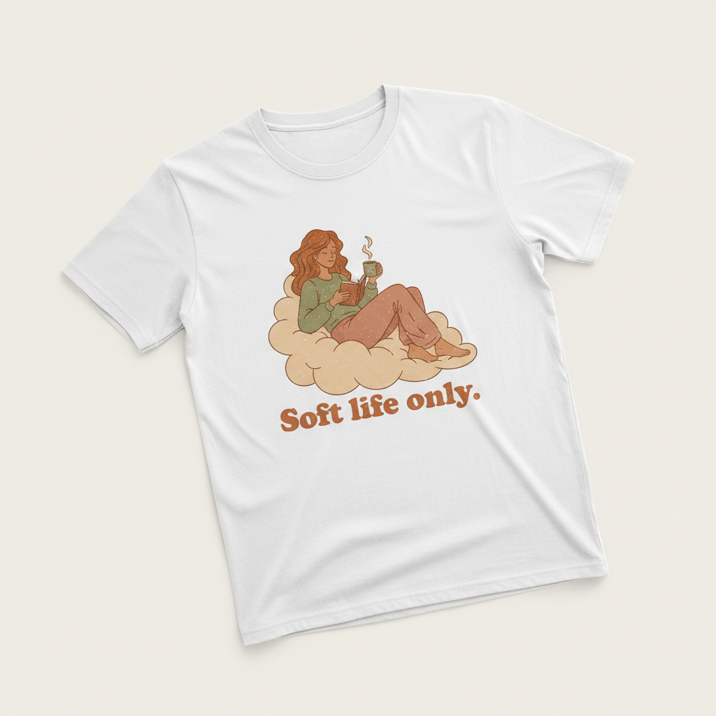 Soft Life Only retro vintage women's graphic t-shirt