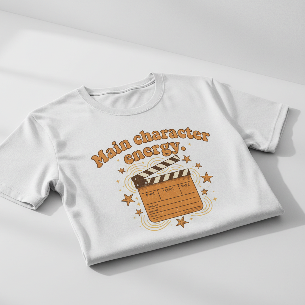 Main Character Energy retro vintage women's graphic t-shirt